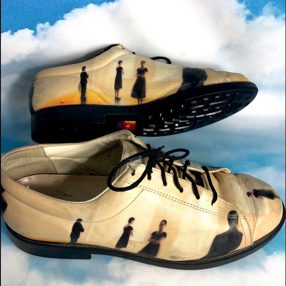 SOLD ‼️ Icon Wearable Art Shoes Leather PhotoPrint